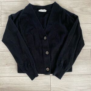 Everlane Cashmere Black Cardigan Sweater